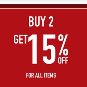 Buy 2 and get 15% off in your bundle!